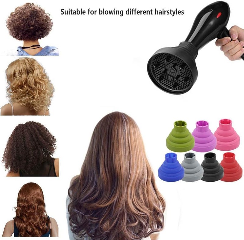 KUAZIVI Universal Collapsible Hair Dryer Diffuser Travel and Easy Storage Diffuser Fit Most of Hair Dryer (Purple) - Image 3