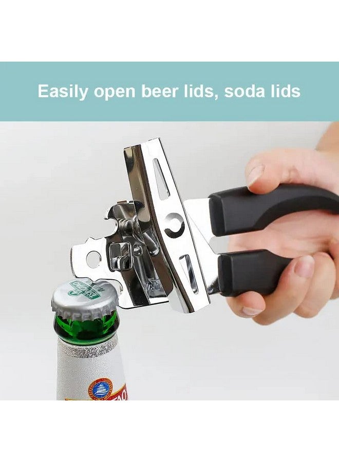 Dayalu Can Opener Tin Cutter Heavy Duty Stainless Steel Multipurpose Opener for Bottles, Cans and Tins for Household, Outdoor Camping (Black) - Image 3