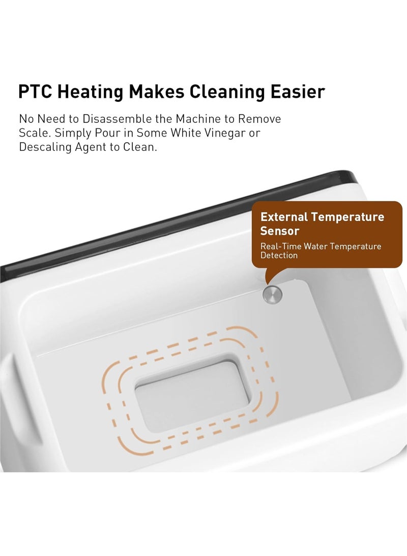 Stanew 9 in 1 Baby Bottle Warmer with LCD Touch and Nightlight, 48H Constant Temperature, Safe Auto - Shutoff & Timer Temp Control, Steam Sterilization for Breastmilk, Formula, Baby Food, 6 free accessory - Image 4