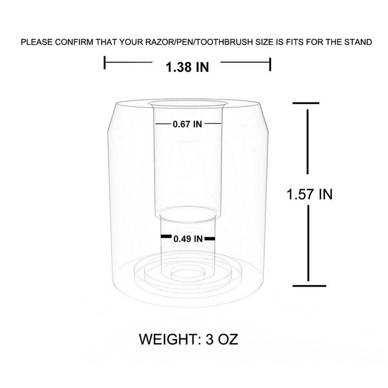 DEDGE Safety Razor Alloy Stand-Razor Holder Stand-Double Edge Safety Razor Stand-Shaver Holder For Bathroom Accessory-Opening dimension is 1.7cm/0.67" - Image 3