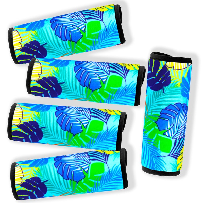 Gowraps 5 Pack Neoprene Luggage Handle Wraps for Suitcase Travel Luggage Tags/Identifiers/Marker/Grips - Image 1