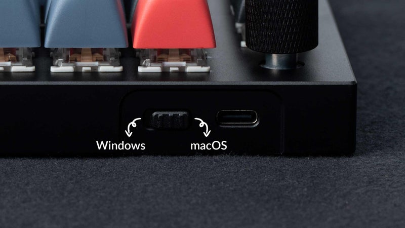 Keychron Q11 QMK/VIA TKL Split Keyboard Ergonomic, 91 Keys 75% Layout Wired Mechanical Gaming Keyboard Mac & Windows with Full Alu Frame, PBT Keycaps & Knobs, Hot-Swappable Keycrhon Super Red Switch - Image 4