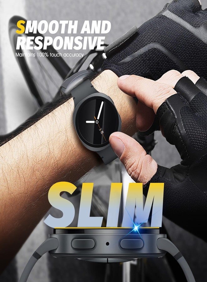 Orzero (4 Pack) Watch Screen Protector Compatible for Samsung Galaxy Watch 8 40mm, Samsung Galaxy Watch 7/6/5/4 (40mm)/FE/Garmin Instinct 3 AMOLED&Solar 50mm, Tempered Glass Anti-Scratch Bubble-Free - Image 5