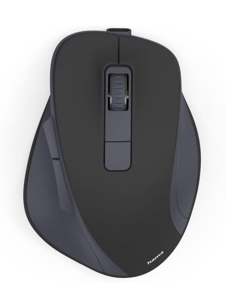 هاما ماوس هاما WM-500 اللاسلكي البصري بستة أزرار، هادئ، قابل لإعادة الشحن، أسود - Image 1