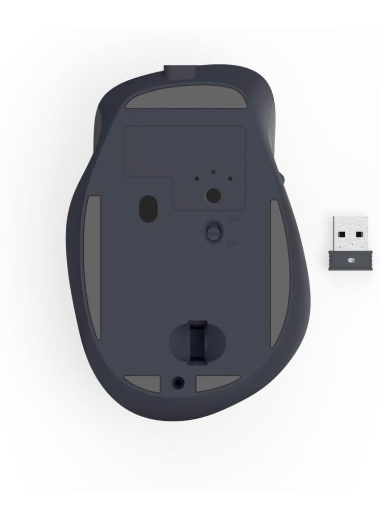هاما ماوس هاما WM-500 اللاسلكي البصري بستة أزرار، هادئ، قابل لإعادة الشحن، أسود - Image 2