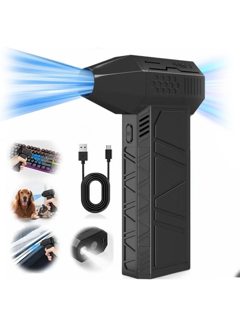 YD Electric Air Duster Handeld Fan,130000 Rpm Jet Dry, Portable Blower Air Duster, Turbo Powerful Handheld Super Jet Fan Blower for Car, Cleaning, Camping, Outdoors - Image 1