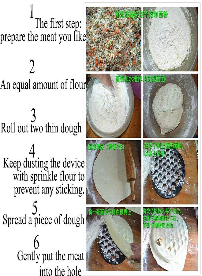 YNHIAG Russian Ravioli Maker Dumplings Mold,Pelmeni Maker,Pelmeni Metal Mold - Pelmeni Meat Dumplings,Siberian Pelmeni Meat,Ravioli Cutter,Saves Time and Bring Great Family Fun,Must-Have Item in All Kitchens - Image 3