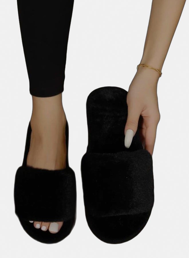 Home Fur Warm Foot Flip Flop For Women - Image 1