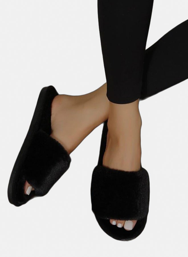 Home Fur Warm Foot Flip Flop For Women - Image 4