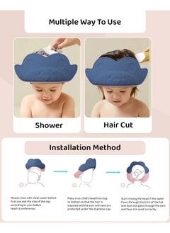 StarAndDaisy StarAndDaisy Baby Shower Cap Shield, Adjustable Shower Cap for Kids, Visor Hat for Eye and Ear Protection for 0-9 Years Old Children -(Assorted)  - Image 4