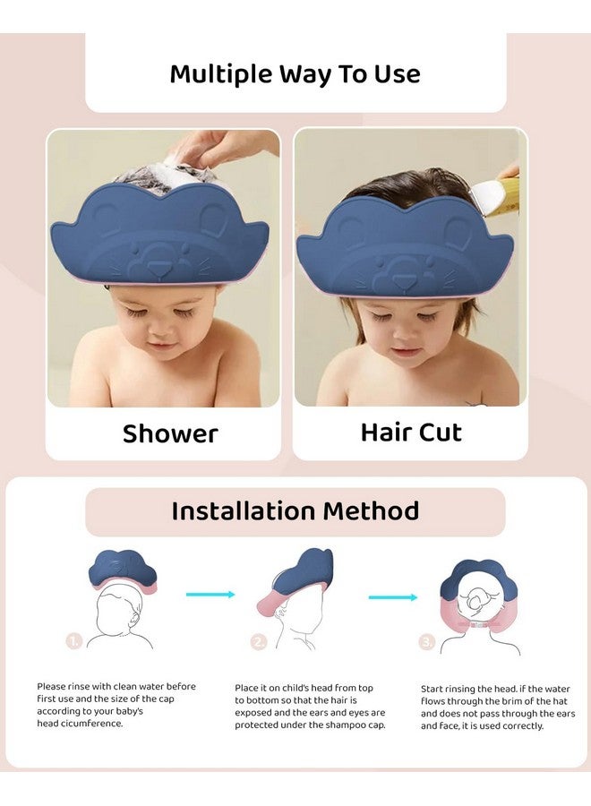 StarAndDaisy StarAndDaisy Baby Shower Cap Shield, Adjustable Shower Cap for Kids, Visor Hat for Eye and Ear Protection for 0-9 Years Old Children -(Assorted)  - Image 4