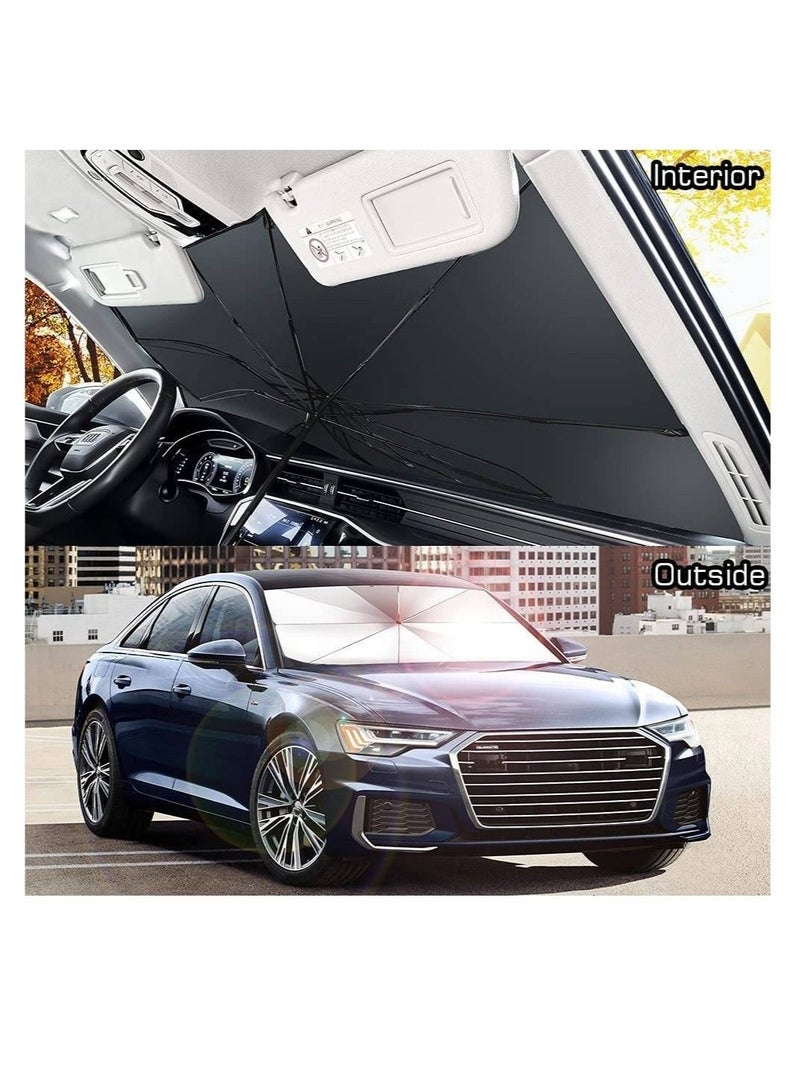 جينيكست سيارة الشمس الظل الزجاج الأمامي الزجاج الأمامي ظلة عاكسة للسيارة كتل الأشعة فوق البنفسجية ، مظلة قناع غطاء قابلة للطي - Image 2