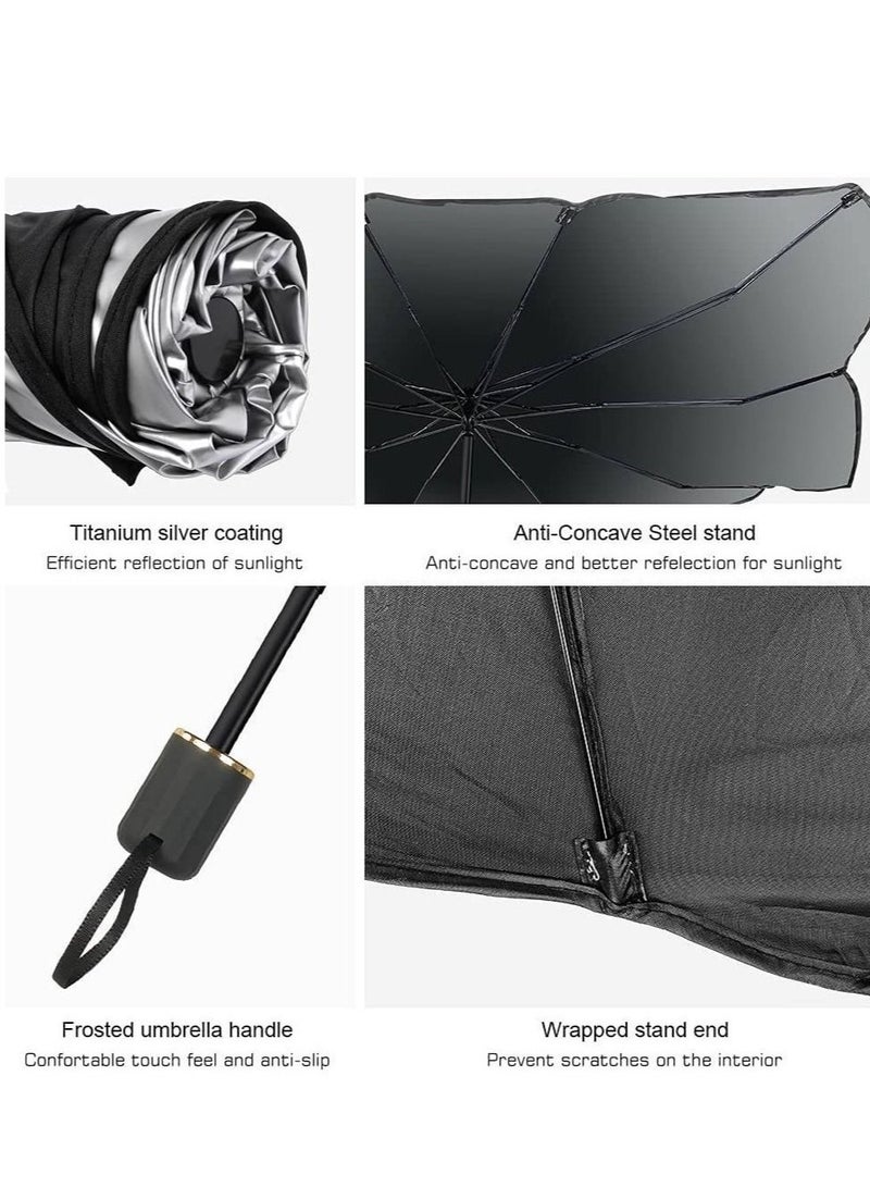 جينيكست سيارة الشمس الظل الزجاج الأمامي الزجاج الأمامي ظلة عاكسة للسيارة كتل الأشعة فوق البنفسجية ، مظلة قناع غطاء قابلة للطي - Image 3