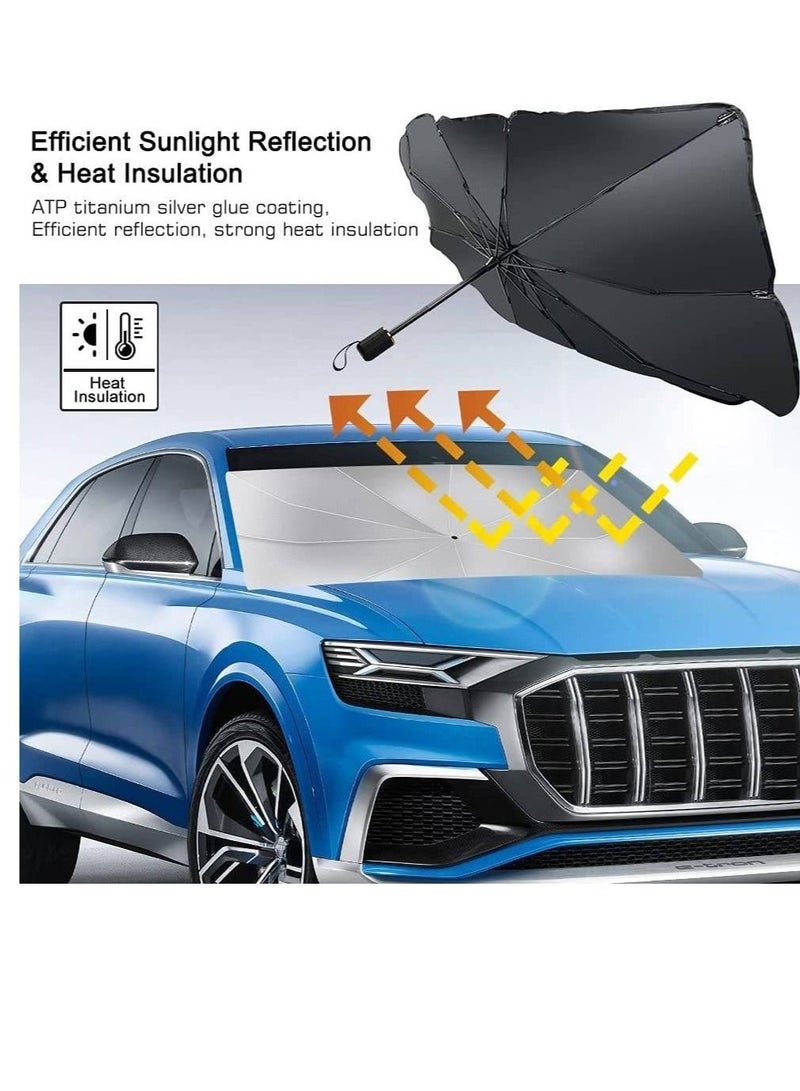 جينيكست سيارة الشمس الظل الزجاج الأمامي الزجاج الأمامي ظلة عاكسة للسيارة كتل الأشعة فوق البنفسجية ، مظلة قناع غطاء قابلة للطي - Image 4