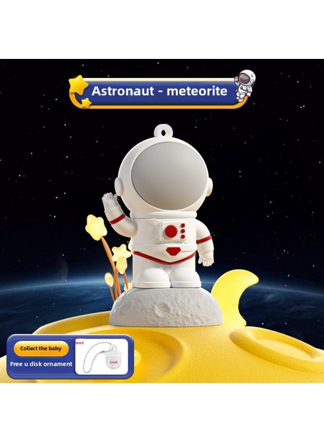 Private Model U Disk Creative Astronaut Spaceman Large Capacity Mobile Phone USB Flash Disk Cultural And Creative Exhibition Activity Gift U Disk-Color:Astronaut-meteorite-Capacity:16GB  - Image 1