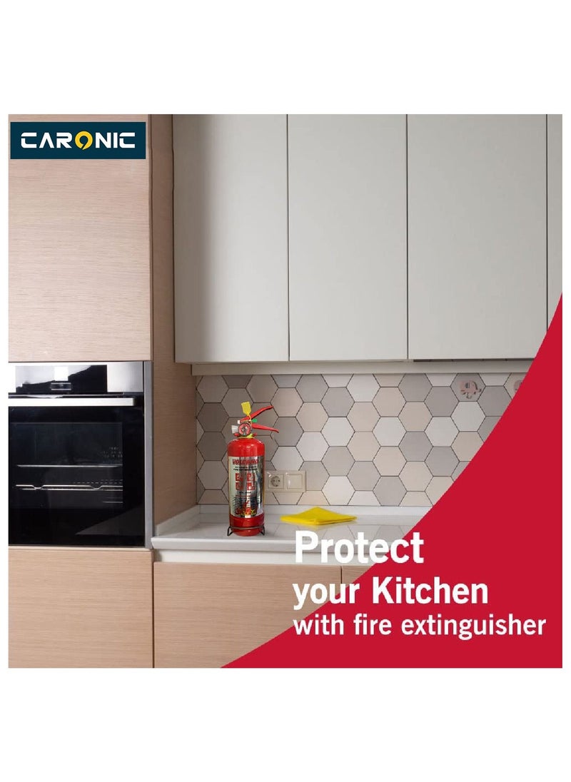 CARONIC - Fire Extinguisher Dry Chemical Powder Extremely Safe and Long Service insulating properties easy to handle and operate 1KG - Image 1