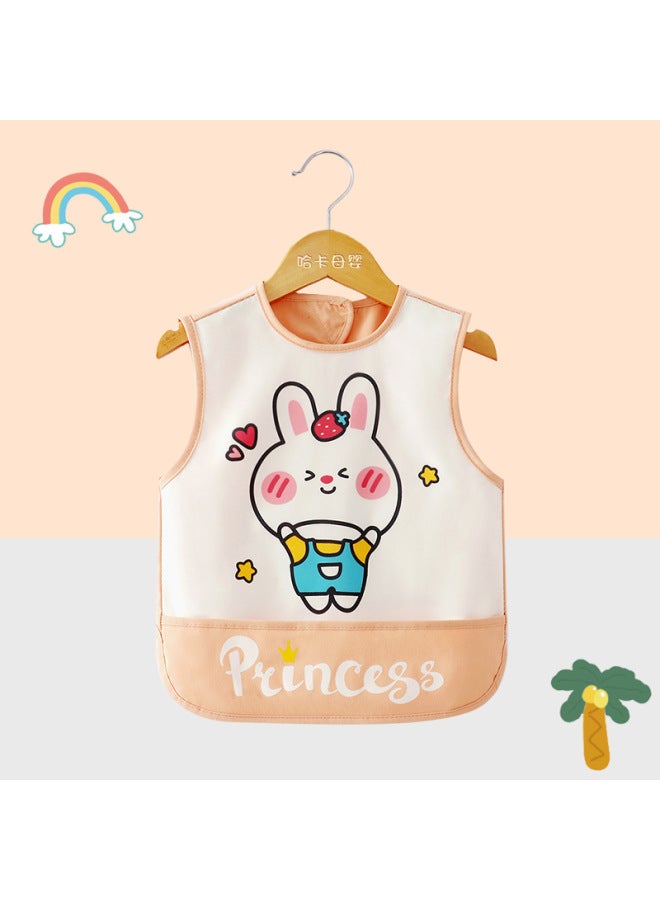 New Summer Sleeveless Baby Eating Smock, Children's A, Waterproof Bib, Reverse Dressing, Baby Rice Pocket For Boys And Girls