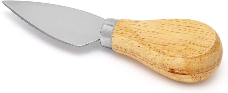 Cheese Knife Set with Bamboo Wood Handle. Wooden and Stainless Steel Knives and Fork for Cutting Cheeses (small, 4) - Image 5