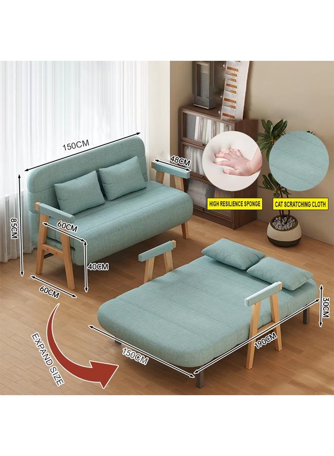 NKX Convertible Folding Sofa Bed Space Saving Scratch Resistant Sofa for Apartments - Image 2