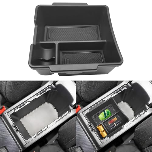 Agulier ABS Center Console Organizer Compatible with Honda Civic 11th 20222025 Armrest Storage Box Interior Accessories Embedded Storage Armrest Box Black - Image 1