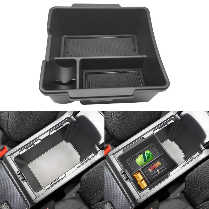 Agulier ABS Center Console Organizer Compatible with Honda Civic 11th 20222025 Armrest Storage Box Interior Accessories Embedded Storage Armrest Box Black - Image 2