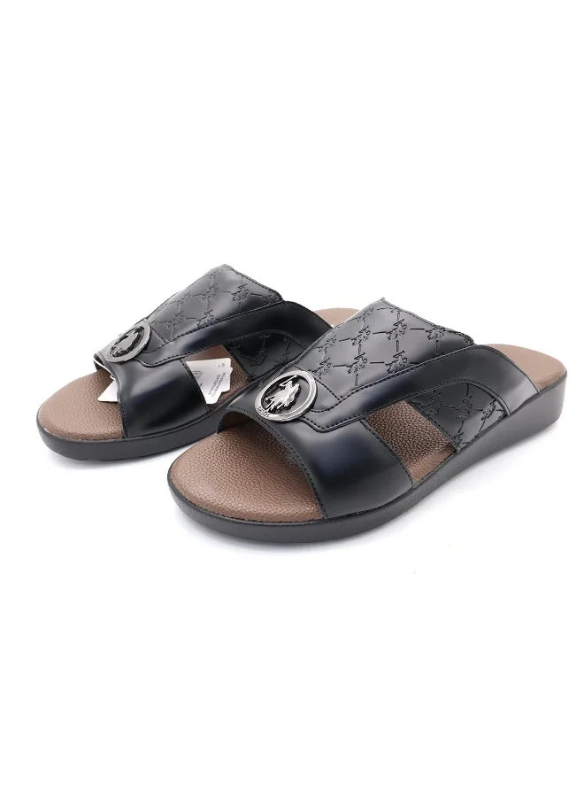 U.S. Polo Assn. BROWN Arabic Scandal Slide Slipper – Black | Men’s Stylish Comfort Sandal for Men | Best Price UAE