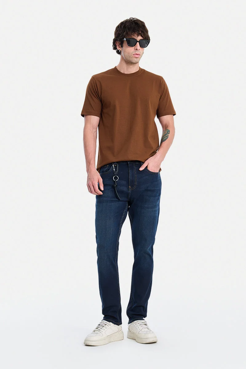 سنيتش Indigo Solid Slim Fit Casual Jeans