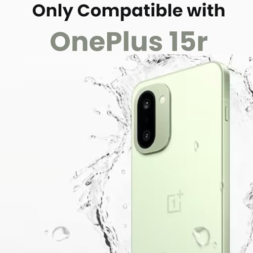 RIGGEAR Shockproof Sleek Hybrid Armor Back Cover Case for OnePlus 15R 5G (Clear PC + Black TPU Bumper) - Image 2