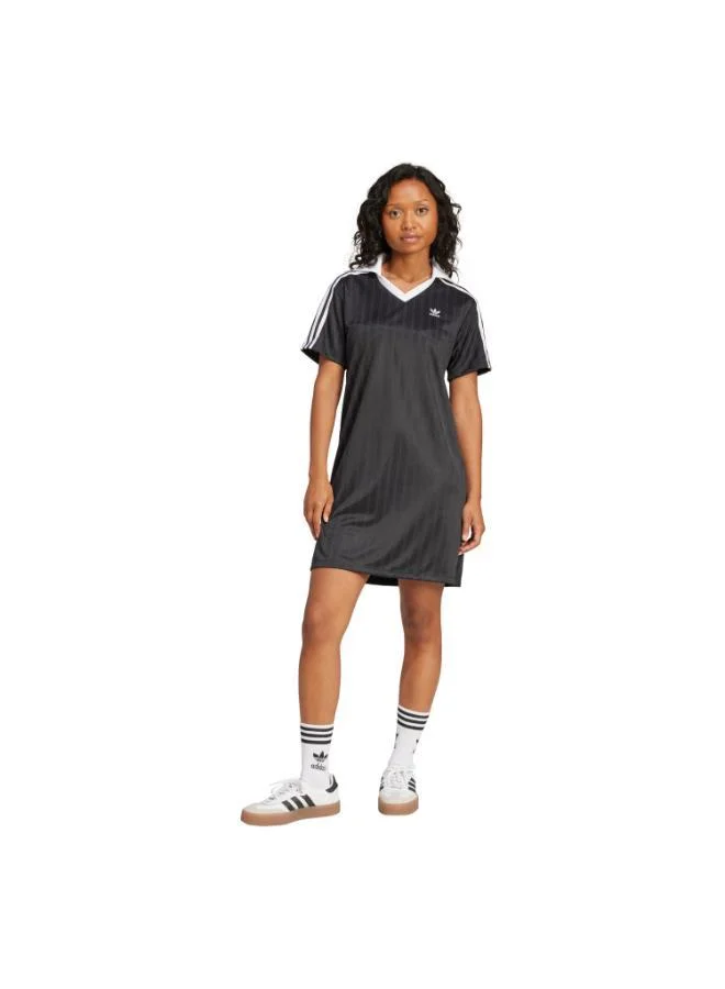 اديداس اوريجينالز فستان Adicolor Football Jacquard V-Neck