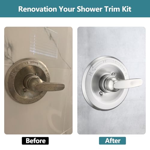 Ultrimkit Shower Trim Kit Replacement for 13/14 Series, Shower Cover Plate with Handle (Valve& Catridge Not Inclued) (Brushed Nickel) - Image 5