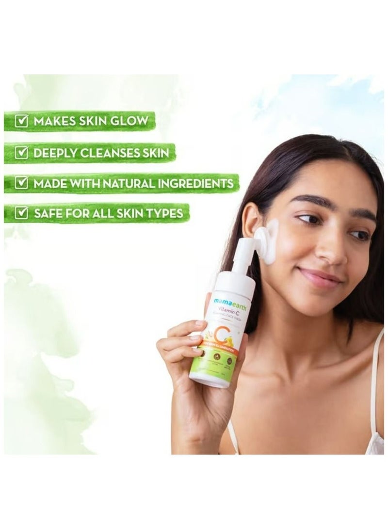 Mamaearth Vitamin C Face Wash with Foaming Silicone Cleanser Brush Powered by Vitamin C and Turmeric 150 ml, pack of 2 - Image 4