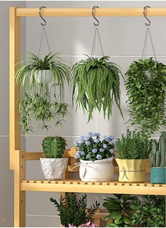 keke 2 -Tier Flower Pot Holder Rack with Hanging Rod  - Image 2