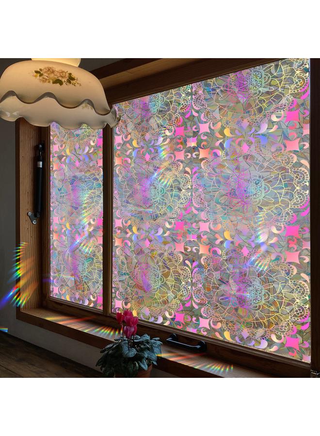 Bluejw XCBL027  Colorful Electrostatic Glass Sticker PVC Glue-free Rainbow Window Double-sided Stained Glass Sticker - Image 2