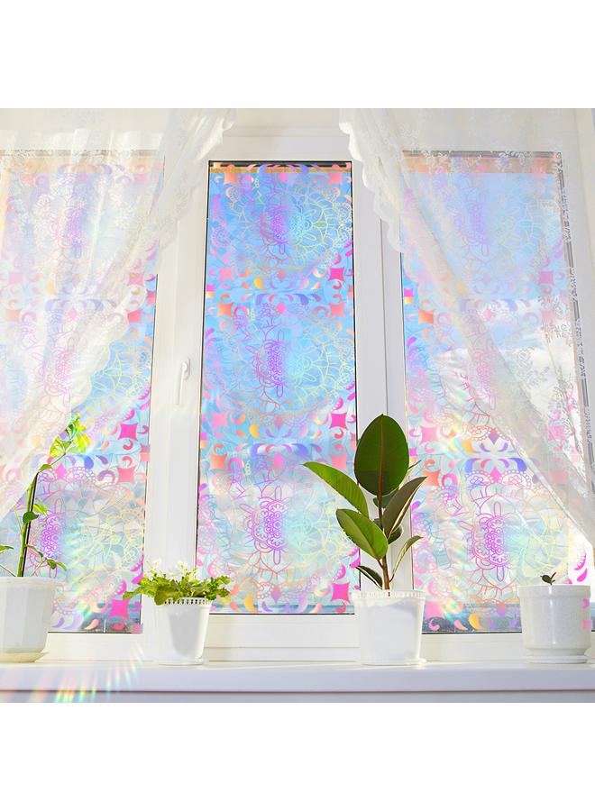 Bluejw XCBL027  Colorful Electrostatic Glass Sticker PVC Glue-free Rainbow Window Double-sided Stained Glass Sticker - Image 4