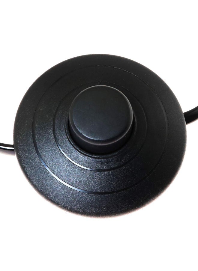 Generic E-outstanding Black Foot Pedal Push Switch Round Button Inline Lamp Light On-off Control Footswitch with 1.8m Cable and Wire Plug  - Image 2