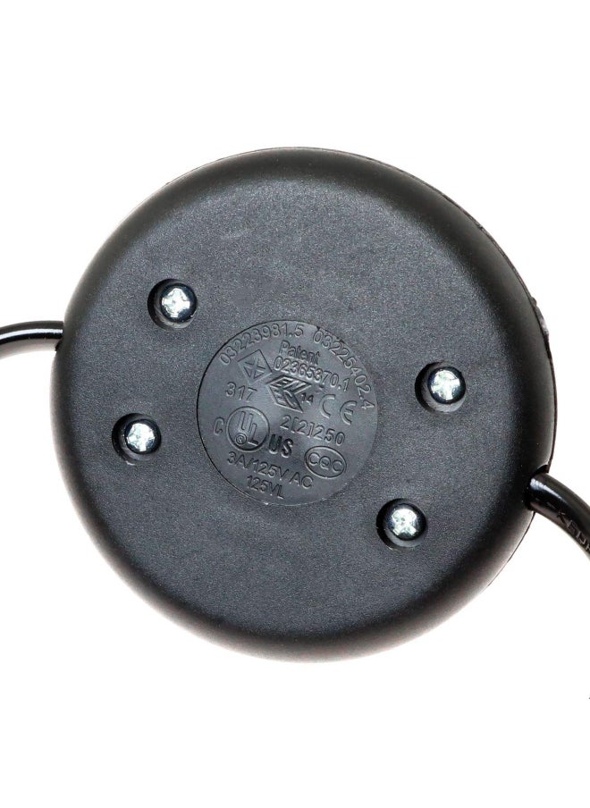 Generic E-outstanding Black Foot Pedal Push Switch Round Button Inline Lamp Light On-off Control Footswitch with 1.8m Cable and Wire Plug  - Image 3