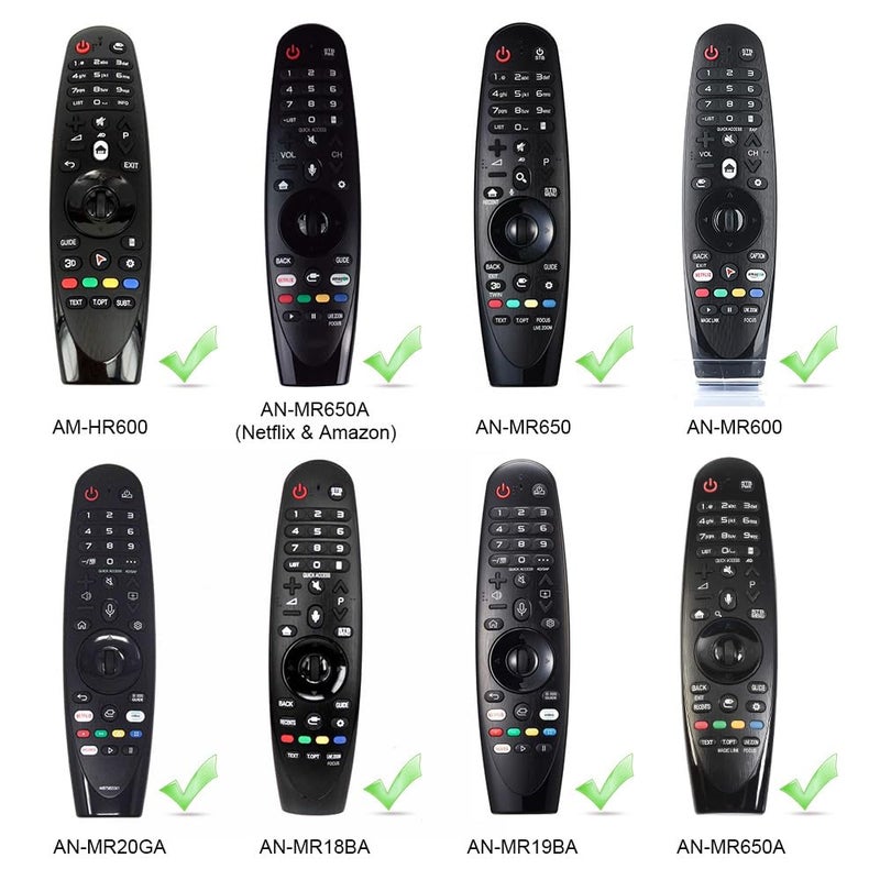 Winceed Silicone Protective Case for LG MR20GA MR19BA MR18BA MR650A MR600 Remote Control, Anti-Slip Cover for LG AKB75855501 Magic Remote Skin Protector,Black - Image 2