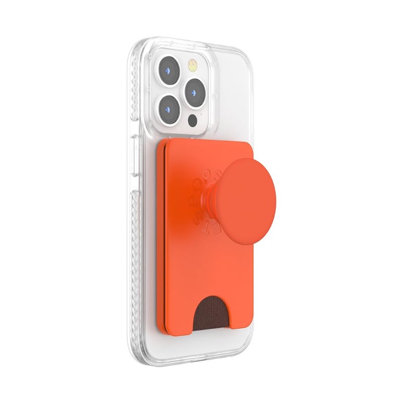 PopSockets Phone Wallet for MagSafe, Phone Card Holder with Grip, Orange - Persimmon - Image 2