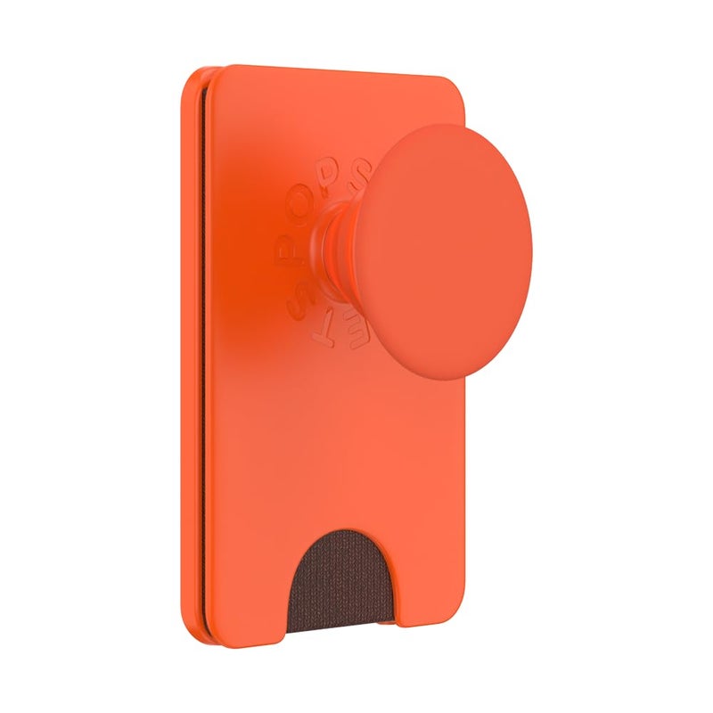 PopSockets Phone Wallet for MagSafe, Phone Card Holder with Grip, Orange - Persimmon - Image 4