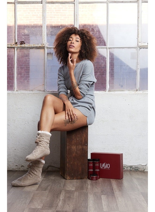 Lasio Keratin Treatment Mocha Silk 35.27 Fl. Oz. - Hydrated Frizz-free Hair Silk Serum, Infused with Cacao Oil, Reduce 90% of curls for 2b - 4c Hair, Fume Free - Image 3