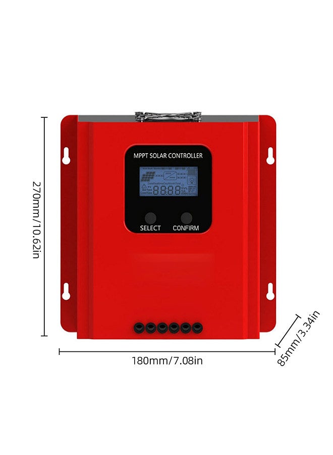 60A MPPT Solar Charge Controller 12V/24V/36V/48V Auto Recognition Solar Charge Regulator with LCD Display RS485 Communication Work With Sealed, Gel and Flooded Battery