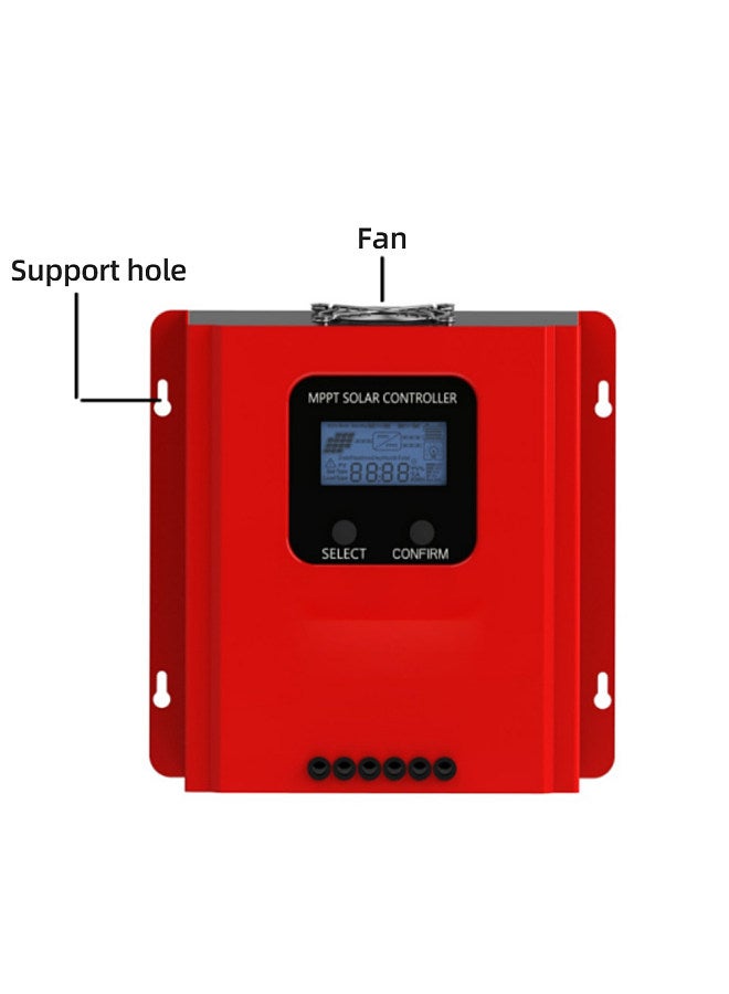 60A MPPT Solar Charge Controller 12V/24V/36V/48V Auto Recognition Solar Charge Regulator with LCD Display RS485 Communication Work With Sealed, Gel and Flooded Battery