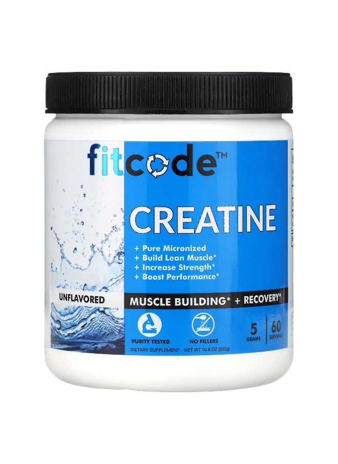 fitcode - fitcode, Creatine, Unflavored, 5 g, 10.6 oz (300 g) - Image 1