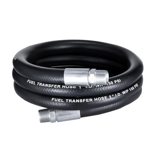 EVIL ENERGY 1" Fuel Transfer Hose 10FT,Farm Fuel Hose for Dispensing Diesel Gasoline Kerosene Biodiesel - Image 1