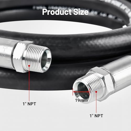 EVIL ENERGY 1" Fuel Transfer Hose 10FT,Farm Fuel Hose for Dispensing Diesel Gasoline Kerosene Biodiesel - Image 3