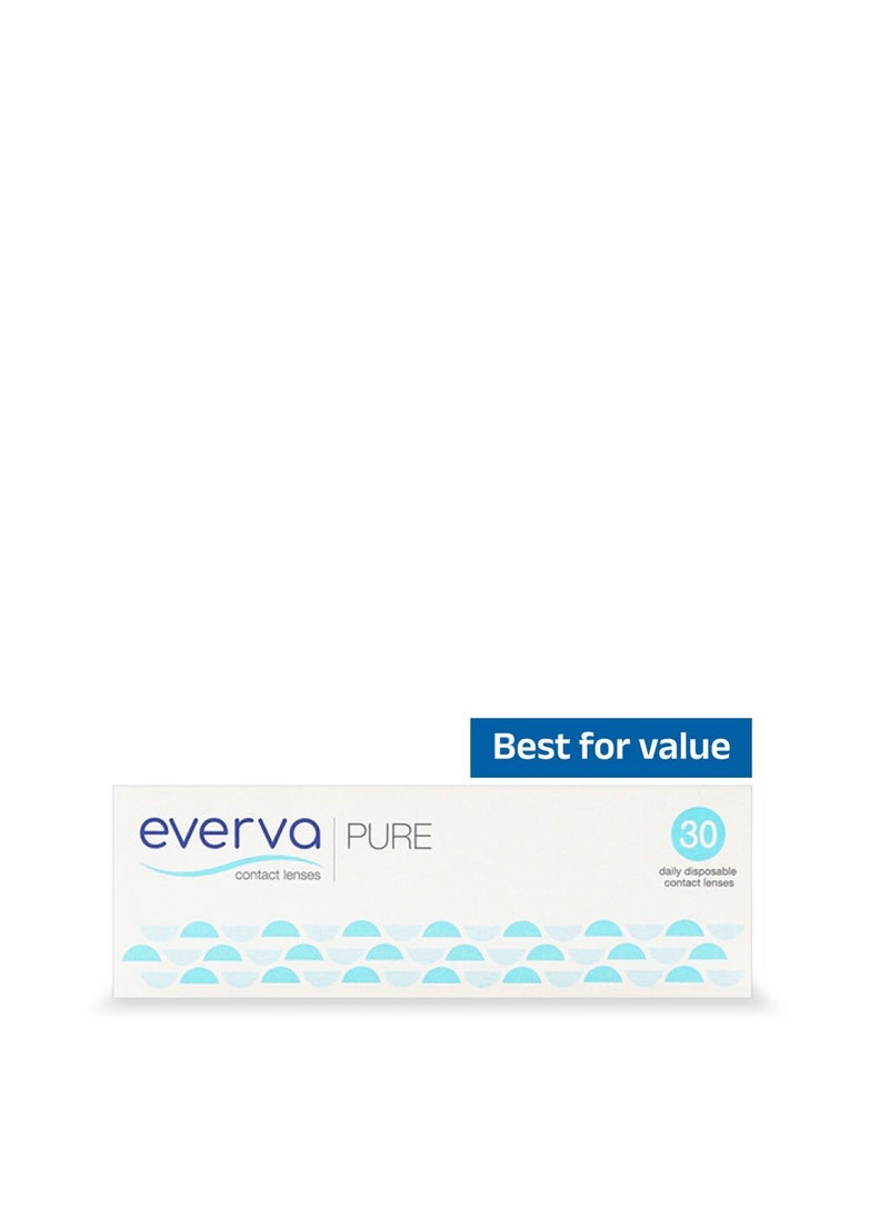everva Pure - Daily Disposable Pack Clear Contact Lenses - Pack of 30 