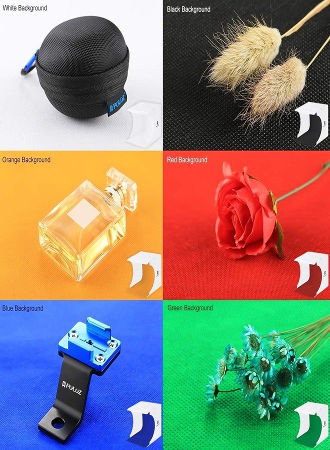 بولوز صندوق إضاءة تصوير صغير فائق السطوع مع خيمة إضاءة تصوير محمولة مع 6 ألوان من خلفيات التصوير وشاشة خلفية مقاومة للماء وحقيبة حمل (20 سم) - Image 5