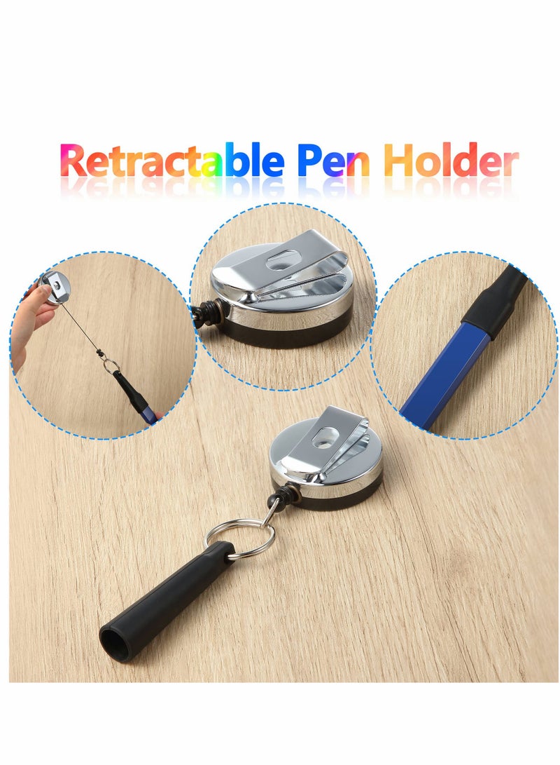 Excefore Carpenter Pencil Set, 6.8" Flat Octagon Hard Black Carpenter Marking Pencil with Sharpener and Silicone Heavy Duty Retractable Pen Holder for Wood Marking Tools - Image 5