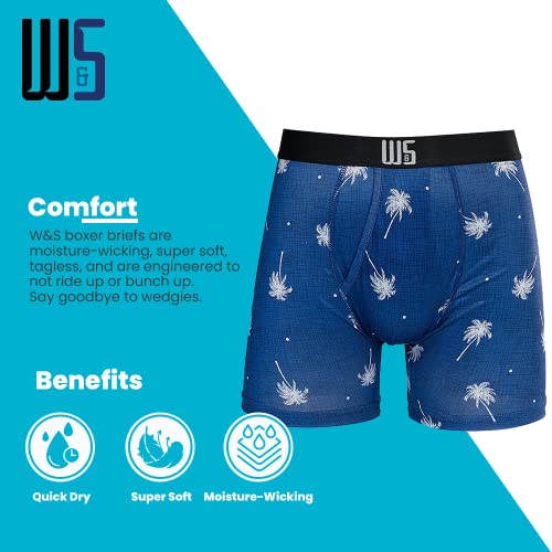 Warriors & Scholars Chafe Safe Pouch Boxer Briefs For Men Pack Of 6, Ultra Soft, Breathable Quick Dry, Moisture-Wicking, Buldge Enhancing Mens Underwear, 429FBP L - Image 5