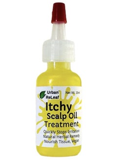 Urban ReLeaf Itchy Scalp Oil Treatment ! Braids, Wigs, Weaves, Tight & Itchy Skin Relief, Shaved Bald Head, Quickly Stops Irritation, Natural Herbal Remedy, Made Fresh in USA!  - Image 1